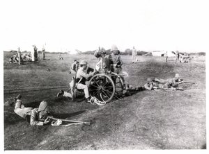 国王自己的约克郡轻步兵与加德纳枪的训练，大约在1890年 作者 不明