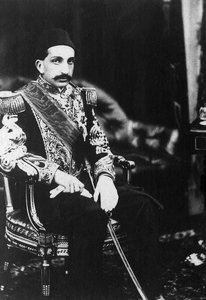 奥斯曼帝国苏丹阿卜杜勒哈米德二世 (Abd ul Hamid, Abd-ul-Hamid, Abdulhemit, Abdul Hamid, Abd al-Hamid, Abd al-Hamid, Abd al-Hamid) (1842-1918) 的肖像。 作者 未知的摄影师
