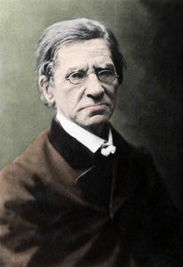 Emile Littre (1801-1881) 的肖像，法国语言学家、医生和政治家。 作者 未知的摄影师