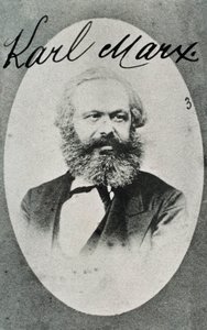 德国哲学家和经济学家卡尔·马克思 (1818-1883) 的肖像。 照片。 蒙特勒伊。 生活史博物馆。 作者 未知的摄影师