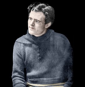 杰克-伦敦（1876-1916）的画像，美国小说家。 作者 未知的摄影师