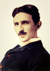 尼古拉-特斯拉(1856-1943)(Nikolaj)肖像--出生于克罗地亚的塞族工程师、物理学家和发明家 作者 未知的摄影师