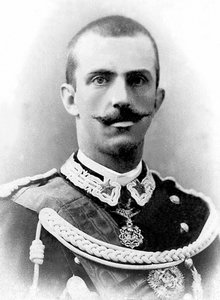 意大利的维克多·伊曼纽尔三世 (Victor-Emmanuel) (Vittorio Emanuele)（1869-1947 年）的肖像，他是 1900 年至 1946 年退位的意大利国王。 作者 未知的摄影师