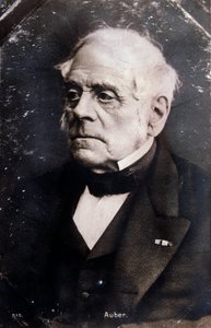 英国作曲家 Daniel Francois Esprit Auber (1782-1871) 的肖像照片。 19 世纪。 米兰，音乐学院图书馆 作者 未知的摄影师