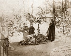 俄罗斯作家费多尔·陀思妥耶夫斯基 (Dostoevsky or Dostoevsky) 的家人 作者 未知的摄影师