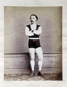 体操运动员儒勒-利奥塔德--1867年10月在巴黎市的 "半人马 "上。 作者 未知的摄影师