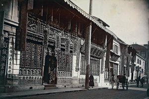 中国道路两旁的建筑 作者 未知的摄影师