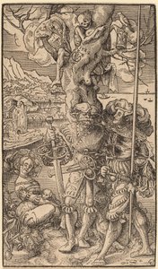 两个雇佣兵和一个女人，1524年。 作者 乌尔斯·格拉夫