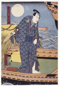 Ichikawa DanjViii in the Role Of Miyagi Asojir（彩色木刻版画） 作者 歌川（1786-1865）国定