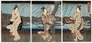 1837年至1851年在两国的凉爽夏日傍晚（木刻）