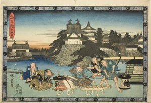 第三幕（山丹梅），选自 "忠臣复仇（中村）"系列 作者 歌川宏重