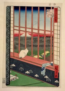 公鸡节期间的浅草稻田，1985年（彩色木版画）