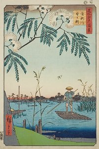 绫濑川和金河口（绫濑川金河口），"江户名胜百景 "系列第 63 号 作者 歌川宏重
