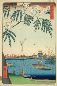 绫濑川和金河口（绫濑川-金河口），选自 "江户百景 "系列 作者 歌川宏重