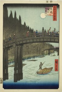 江户百景（名所江户百景）"系列中的竹院和京桥（京桥竹桥） 作者 歌川宏重