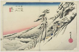 雪后的晴朗天气，Kameyama，yukibare，c。 1833