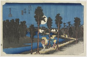 黄昏场景，沼津，c。 1833