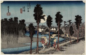 在沼津的黄昏，c。 1833