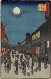 晚上视图，Saruwaka-machi，1857年9月