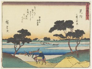 1837  -  1844年，在Mitsuke的渡船上乘坐Tenryu_河