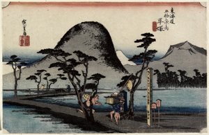 稻田之间的小径，平冢，c。 1833