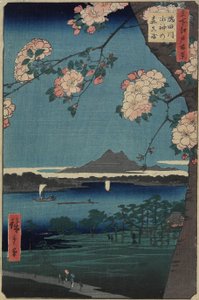 1856年8月，隅田川的Suijin神社和Masaki森林