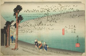 二川：猿羽高原（二川，猿羽），选自 "东海道五十三站 "系列，又称 "Hoeido 东海道"。 作者 歌川宏重