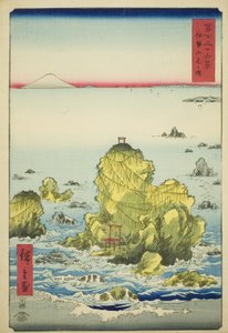 伊势省二见湾（伊势二见浦），选自 "富士山三十六景 "系列 作者 歌川宏重