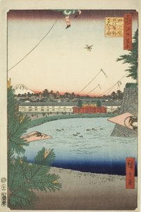 来自山下町的日比谷和后藤樱田（山下町日比谷后藤樱田），选自 "江户百景 "系列 作者 歌川宏重