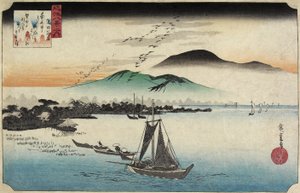 在Katada的归巢鹅，c。 1834年