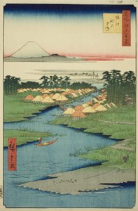 堀江和霓裳，选自 "江户百景（名所江户百景）"系列 作者 歌川宏重