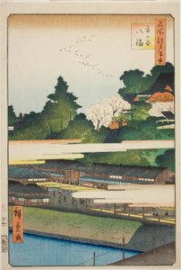 市谷八幡神社（Ichigaya Hachiman），选自 "江户百景（名所江户百景）"系列 作者 歌川宏重