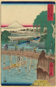 东都一国桥（东都一国桥），选自 "富士山三十六景 "系列 作者 歌川宏重
