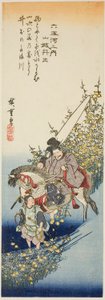 山代省伊达宝石河（Yamashiro Ide），选自 "六条宝石河（Mu Tamagawa no uchi）"系列 作者 歌川宏重