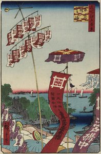 1857年7月在芝浦的Kanasugi桥