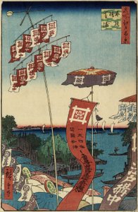 1857年7月在芝浦的Kanasugi桥