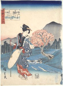 科卡：六条多摩河 作者 歌川宏重