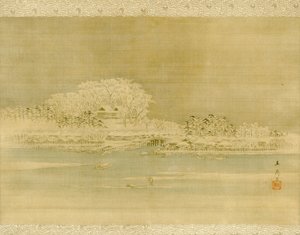隅田川上的松千山 作者 歌川宏重