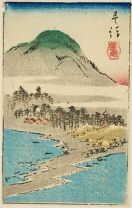 文吾省美浓崎（Bungo, Minosaki），"各省剪影（Kunizukushi harimaze zue）"系列第 17 张的一部分 作者 歌川宏重
