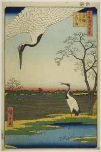 箕轮，金杉，三川岛，选自 "江户百景 "系列 作者 歌川宏重