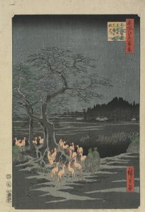 1857年在O_ji的Hackberry Tree的新年前夜Foxfires