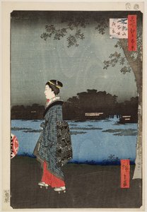 从“187年江户名胜”系列（木版画）系列看三亚运河和松内山的夜景
