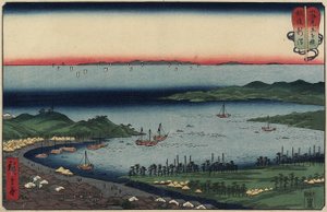 1858年8月在越后省的新泻