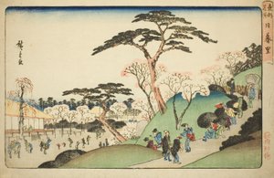 日暮里，选自 "东都名胜（东都名胜）"系列 作者 歌川宏重