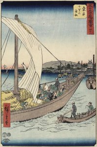 1855年7月，Kuwana，Shichiri海滩的43号渡船