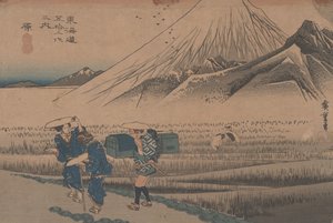 No. 14&39;Hara：早上的富士山&39;从东海道的53个站，1833年