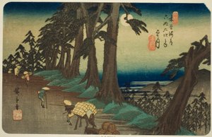 第 26 号：望月，选自 "木更道六十九站 "系列 作者 歌川宏重