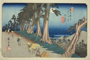 第 26 号：望月，选自 "木更道六十九站 "系列 作者 歌川宏重