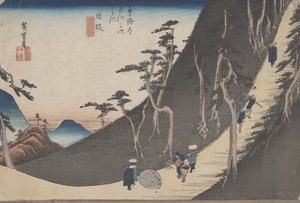 第26号“Nissaka：Sayo Mountain Pass”来自东海道的53个车站