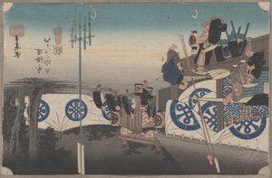 No. 48&39;Seki：提前离开Honjin&39;从东海道的53个站，1834年